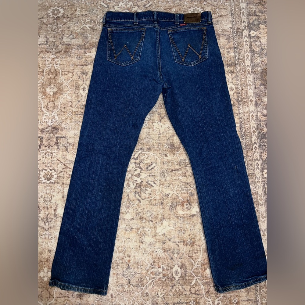Wrangler Rooted Collection Texas Cotton Jeans 36x34 Straight Leg Slim Fit - Picture 1 of 10